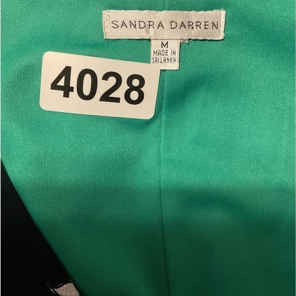 Sandra‎ Darren black white flower print dress size M Y2K - Picture 2 of 7